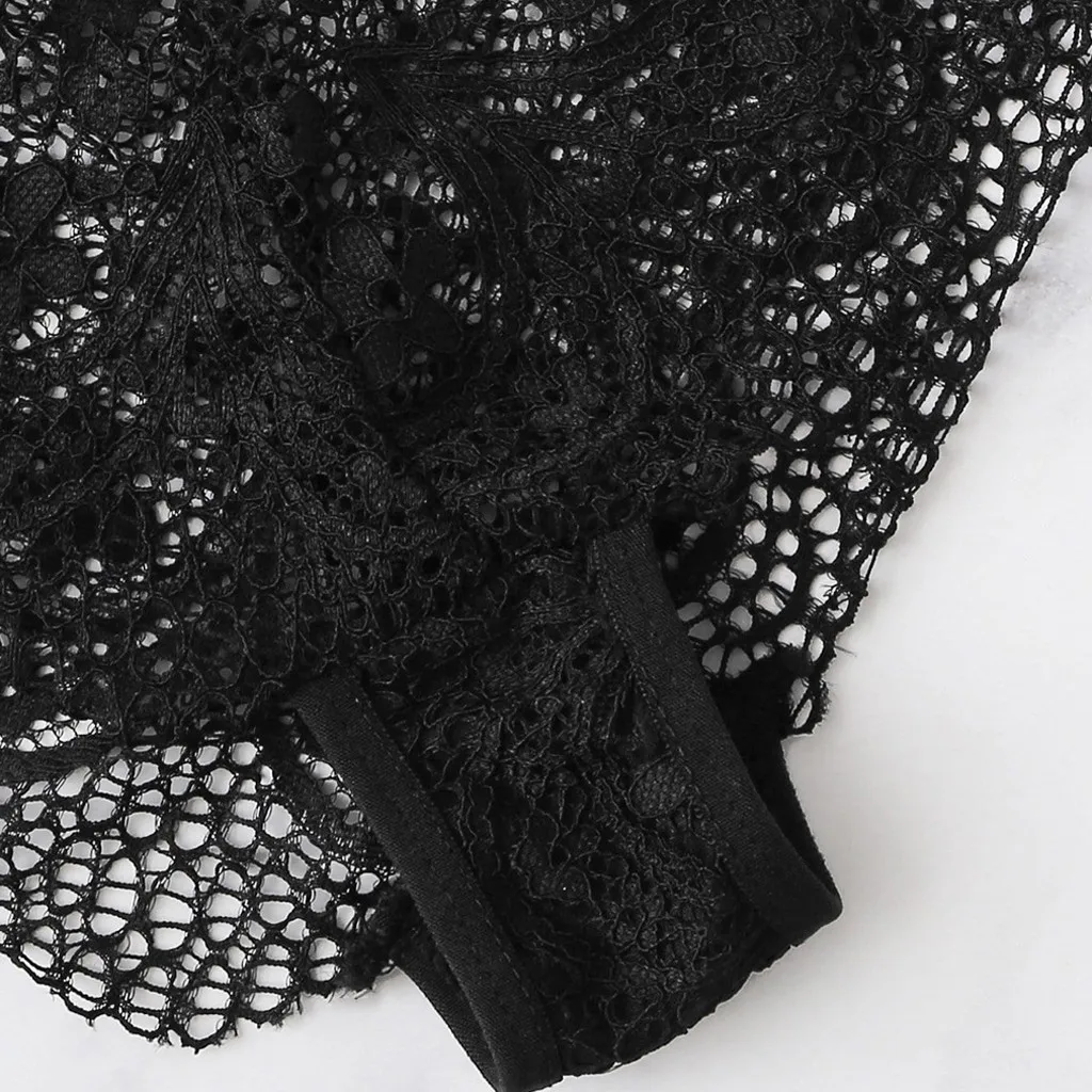 

Erotic Sexy Lingerie Women's Lace Pajamas Set 3PC Hollow Out Bra Briefs Sexy Underwear Sleepwear Porno Baby Dolls Lenceria Mujer