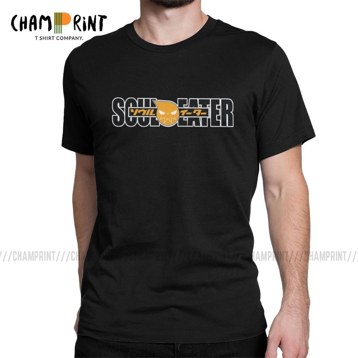 Soul Eater футболка для Для мужчин Смерть Малыш аниме Новинка 100% хлопковые футболки с