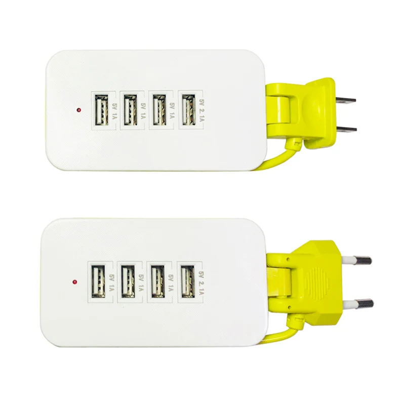 EU/US Power Plug USB HUB 4 Port Charging Station Socket 1.5M Splitter Charger Adapter For iPhone Android Tablet Accessories |