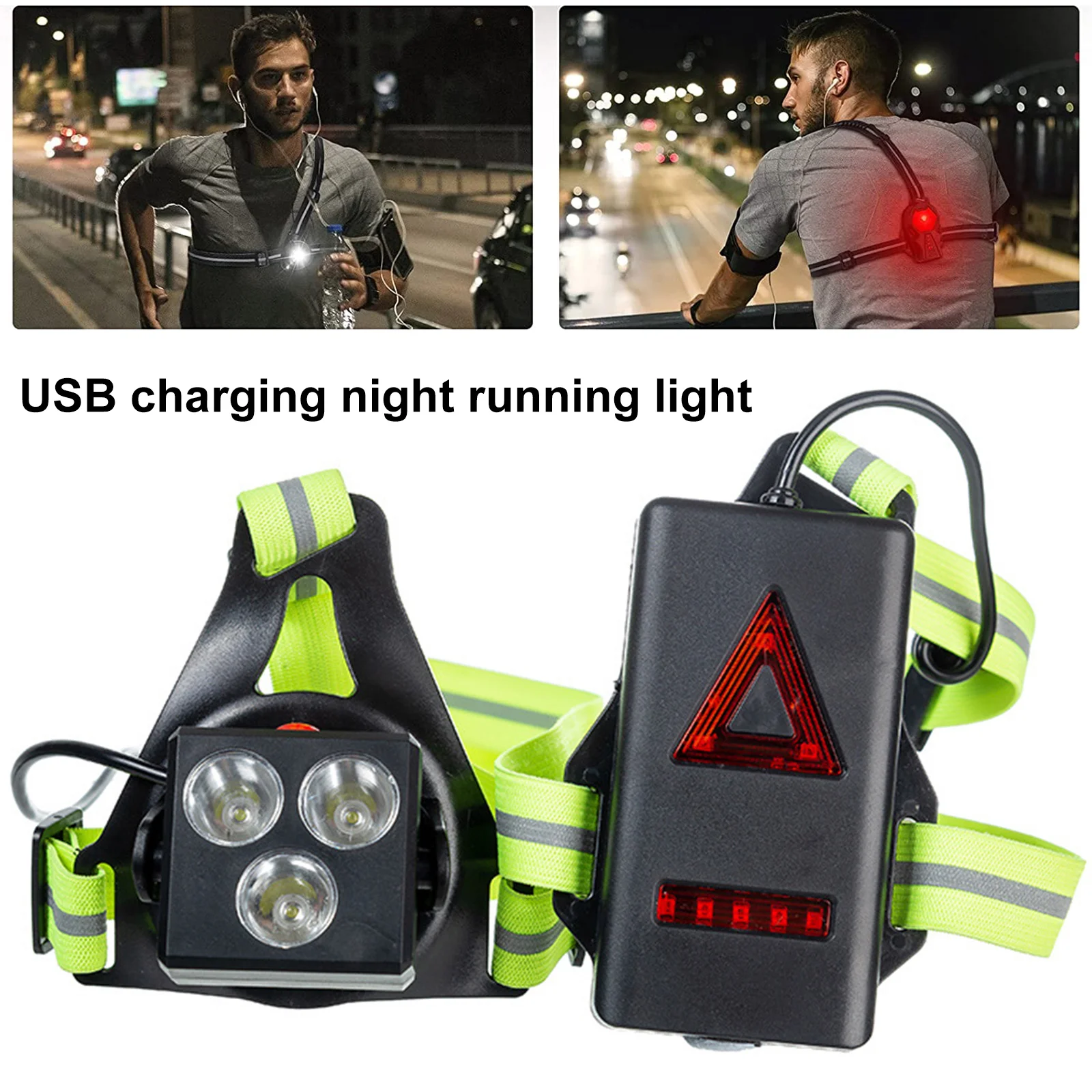 

Ходовая Светодиодная лампа, ходовой светодиодный нагрудный фонарь с регулируемым углом луча 120 °, USB аккумуляторная сигнальная лампа с вибр...