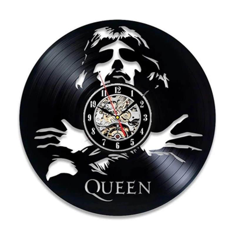 

Queen Rock Band Wall Clock Modern Design Music Theme Classic Vinyl Record Clocks Wall Watch Art Home Decor Gifts for Musician