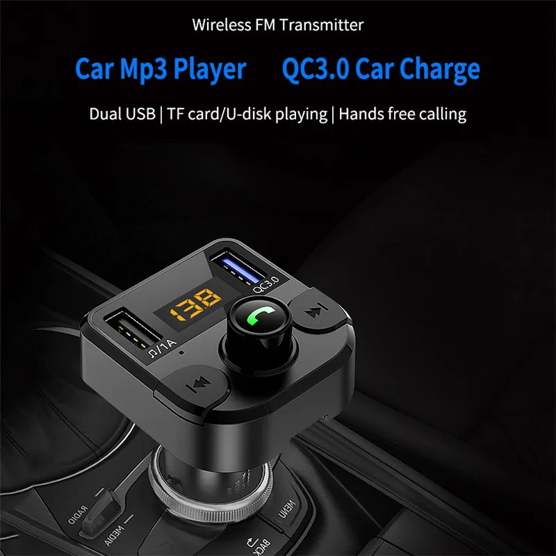 FM трансмиттер Bluetooth 5 0 Aux аудио автомобильный mp3 плеер радио модулятор Зарядное