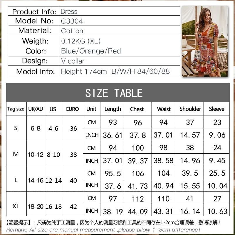 

Women fashion Knee length skirt 2021 new spring printing elbow sleeve V-Neck Pullover Lady Ruffles Casual Elegant Age reduction