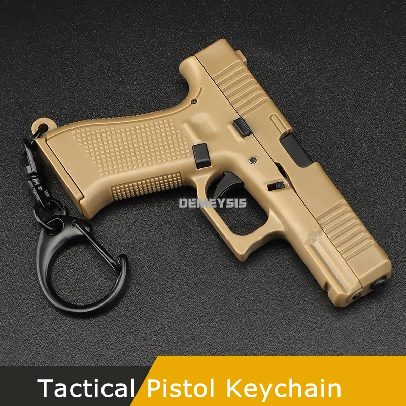Mini Glock 45 Pistol Shape Keychain Portable Decorations Detachable Tactical Hunting Gun Weapon Keyring | Спорт и развлечения
