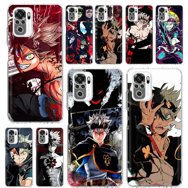

Clover Anime Asta Phone Case Funda For Xiaomi Redmi Note 10 Pro 8 9 Pro 9S 10S 8T 8A 9A 9C 7 7A 6 6A Cover Coque Capa