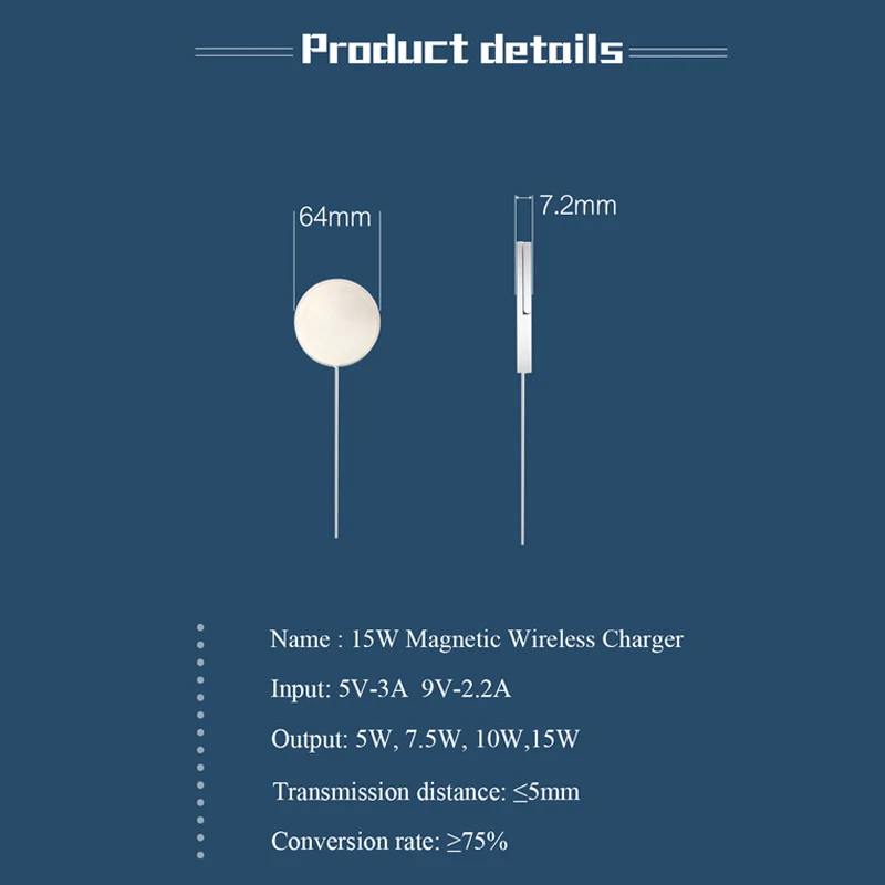 

For iPhone 12 magsafe 15W Fast Wireless Charging Magnetic Mobile phone holder For apple 12pro max mini Magsafing PD Charger Dock