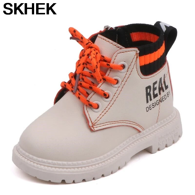 Детские ботинки SKHEK зимняя очень теплая обувь на плоской подошве детские мягкие