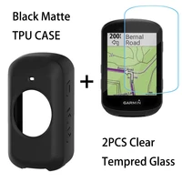 2022 for garmin edge 830 530 1030 130 plus gps bike slip proof anti knock silica gel case 2pcs clear tempered glass screen