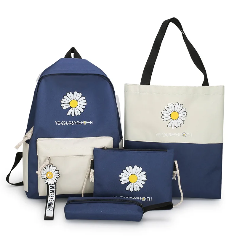 Школьная Сумка Женский Повседневный холщовый рюкзак многофункциональная