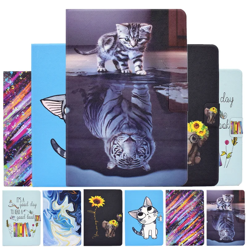 

Coque For Apple IPad Air 4 10.9 inch 2020 Cartoon Tiger Cat Leather Cover For IPad Air 4 Air4 2020 10.9 inch Tablet Cover Cases