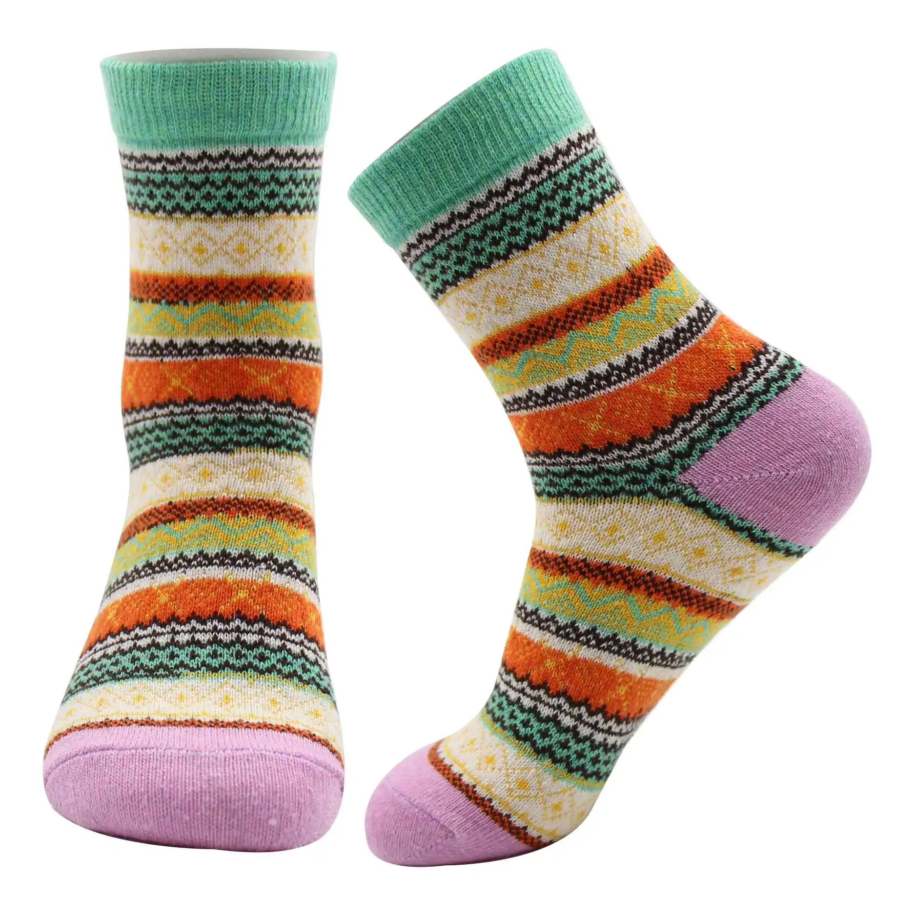 Зимние толстые теплые шерстяные носки для девочек средней школы повседневные