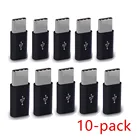 10 шт. кабель Micro USB на Type C для телефона Android для Huawei p30 Samsung Galaxy A8 2018 A7 2017 a5 2017 Usb c Otg адаптер для зарядки