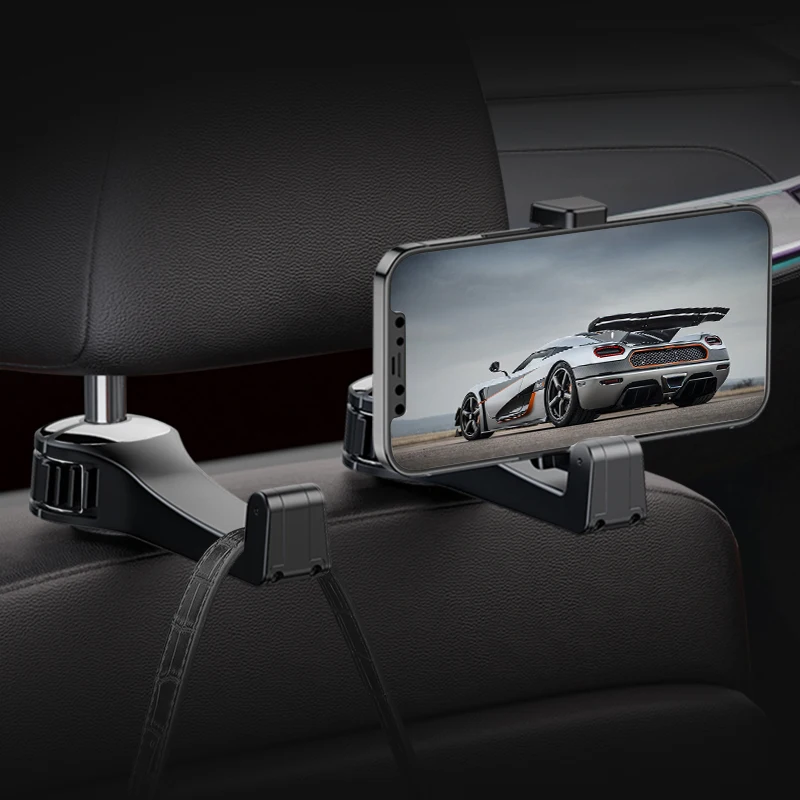 

Multi-Function Vehicle Hook Rotatable Hidden Seat Pendant Convenient Phone Bracket Load Bearing 10kg Hang Umbrellas Garbage Bags