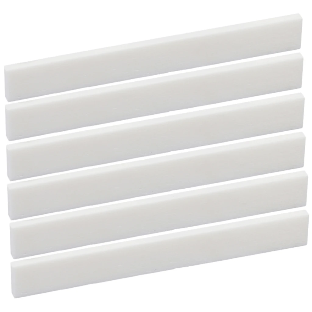 6 шт. 80 мм цвета слоновой кости крупного рогатого скота гитарное седло Uncut