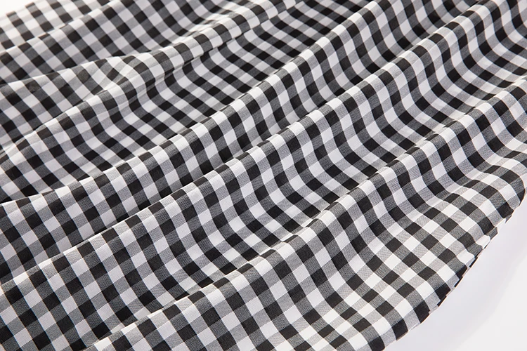 Женское длинное платье из 100% чистого шелка без рукавов с карманами в клетку один