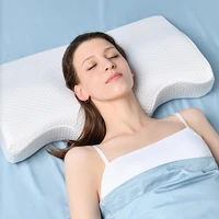 bamboo fibe orthopedic memory foam pillow for neck pain sleeping slow rebound soft butterfly shaped relax cervical for adult