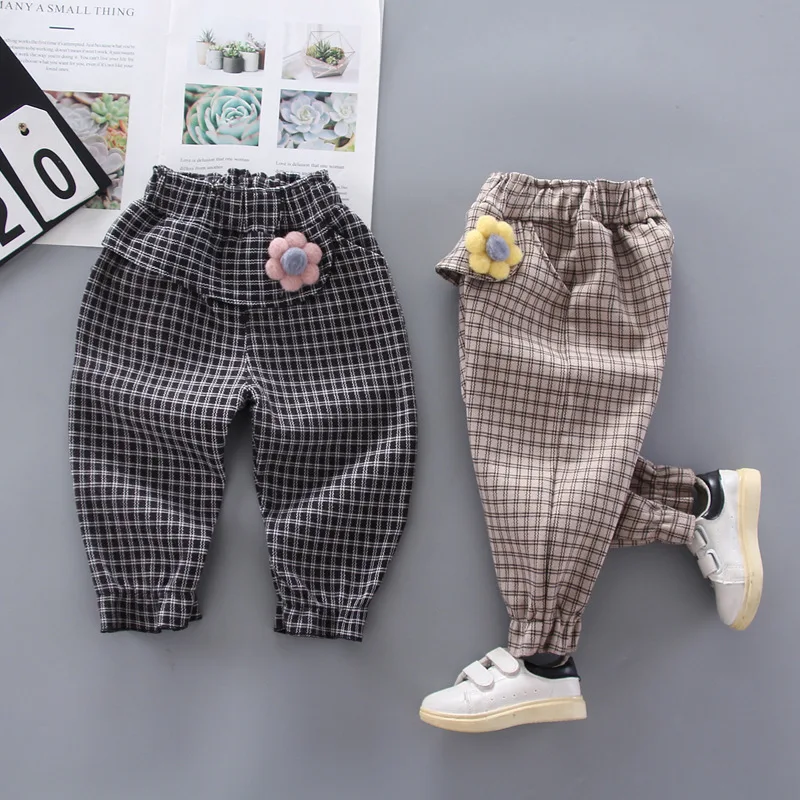 

Children Casual Plaid Spring Autumn Clothes Kids Thicken Striped Pants Infants Print Clothing Boys Baby Girls Cotton Tracksuit