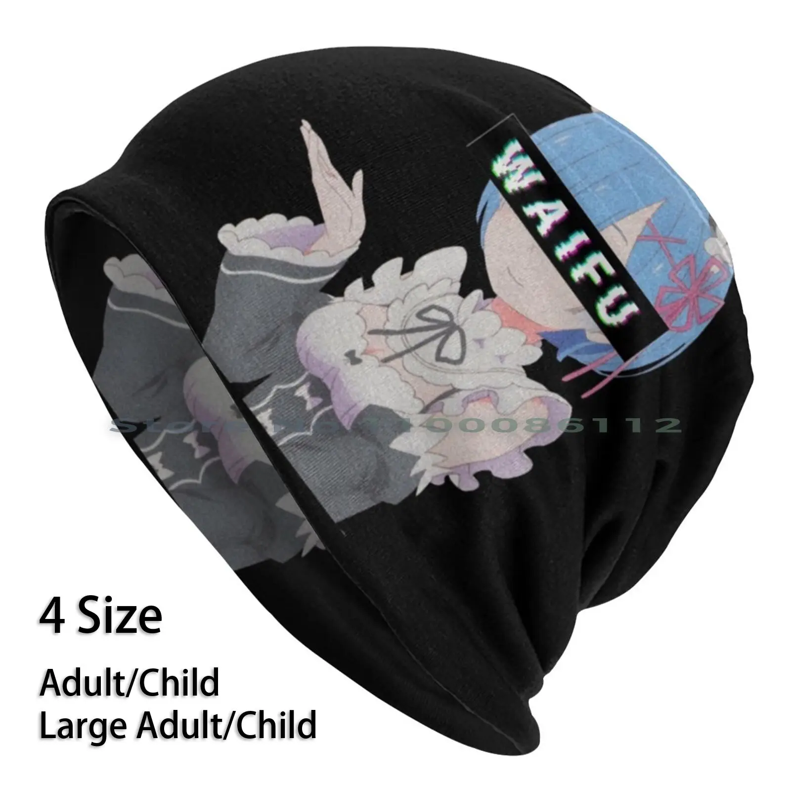 

Waifu Beanies Knit Hat Waifu Rem And Ram Re Zero Anime Girl Hentai Cute Kawaii Blue Best Girl Brimless Knitted Hat Skullcap