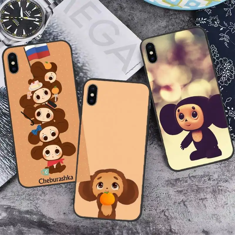 

Cheburashka Phone Case for iPhone 13 12 11 mini pro XS MAX 8 7 6 6S Plus X 5S SE 2020 XR