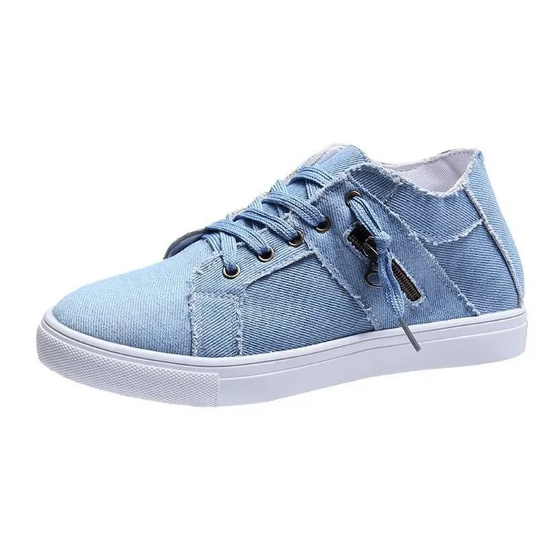 Кеды LKSHOE женские на плоской платформе холщовые кроссовки с резинкой удобная