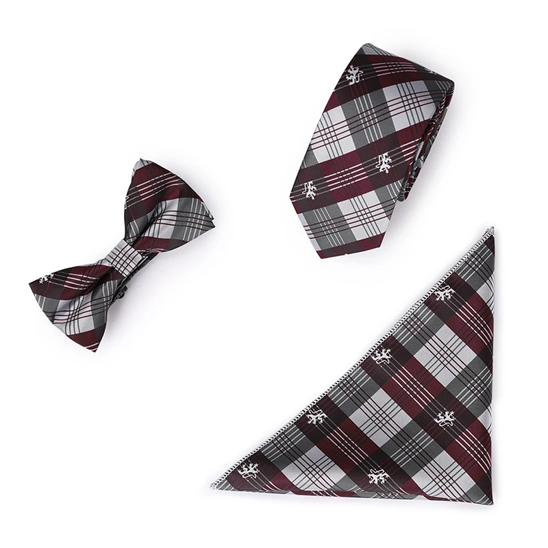 YUNCLOS комплект из 3 предметов в полоску с цветком галстуком деловые повседневные