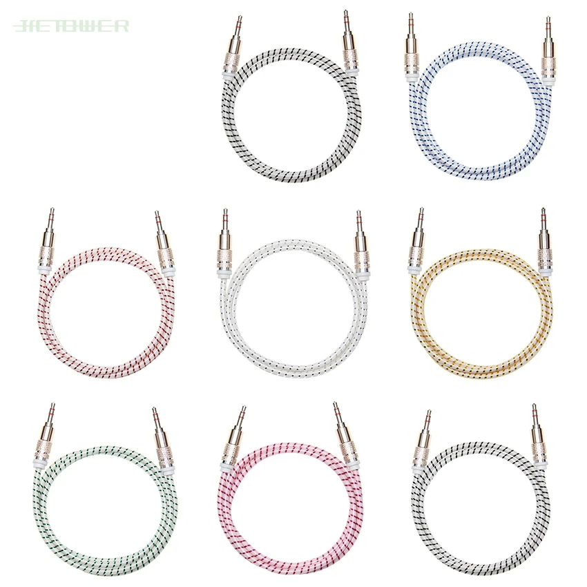 

Colorful Jack 3.5mm Audio Cable candy Car AUX Cable Headphone Extension Code for Phone Car Headset Speaker 100pcs/lot