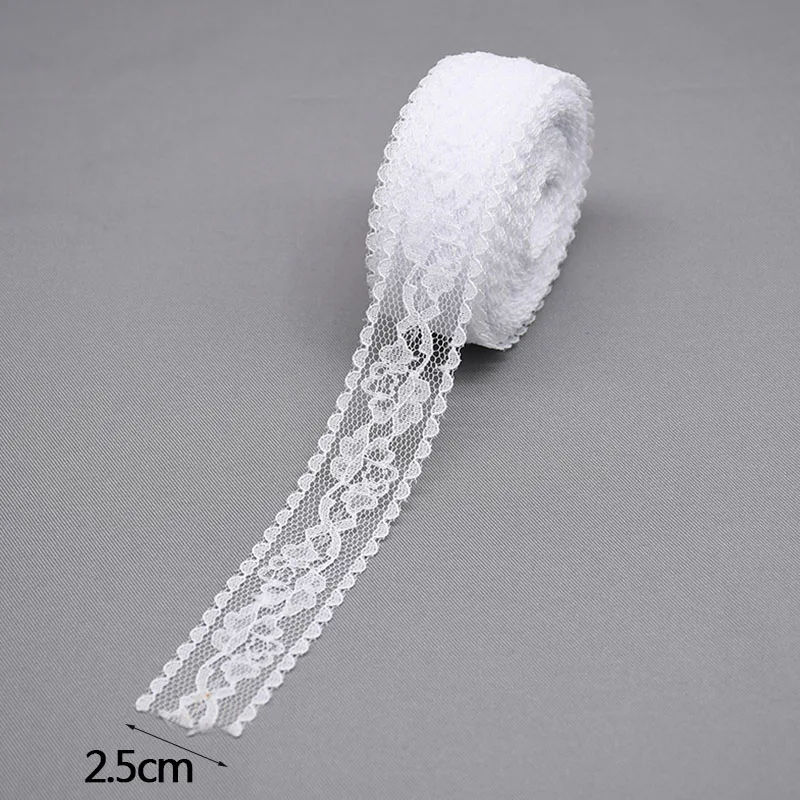 

10Yard 20-40mm White Lace Trim Ribbon DIY Embroidered For DIY Craft Wedding Sewing Decoration African Lace Fabric Garment Access
