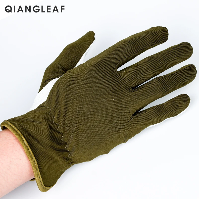 QIANGLEAF 3 шт. горячая Распродажа защитные Зеленые кожаные рабочие перчатки для