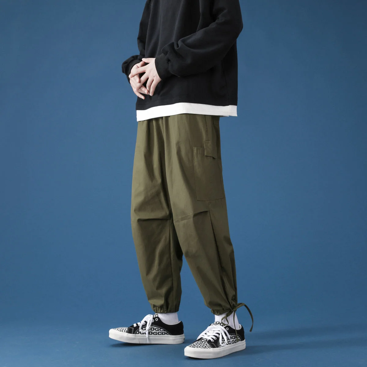 

2021 Men's Fashion Loose Straight Casual Pants Cargo Baggy Streetwear Joggers Sweatpants Pantalon Homme Hip Hop Style Trousers
