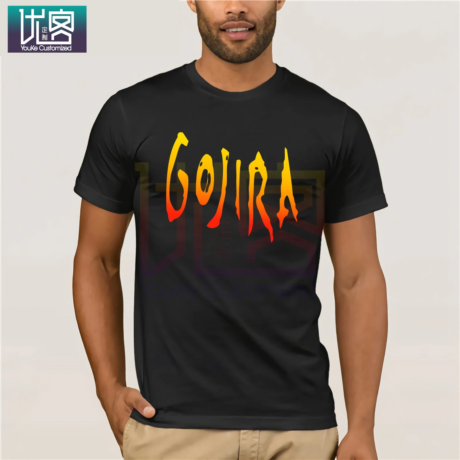 Футболка Gojira одежда популярная футболка футболки с круглым вырезом из 100% хлопка