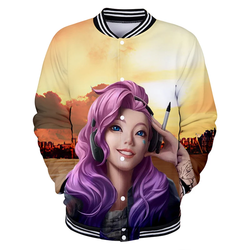 

Kpop KDA Pop Stars 3d Baseball Jacket Coat Fashion Men Women Hoodie Sweatshirt Long Sleeve Sport Hip Hop 3D Hoodies Jackets Tops