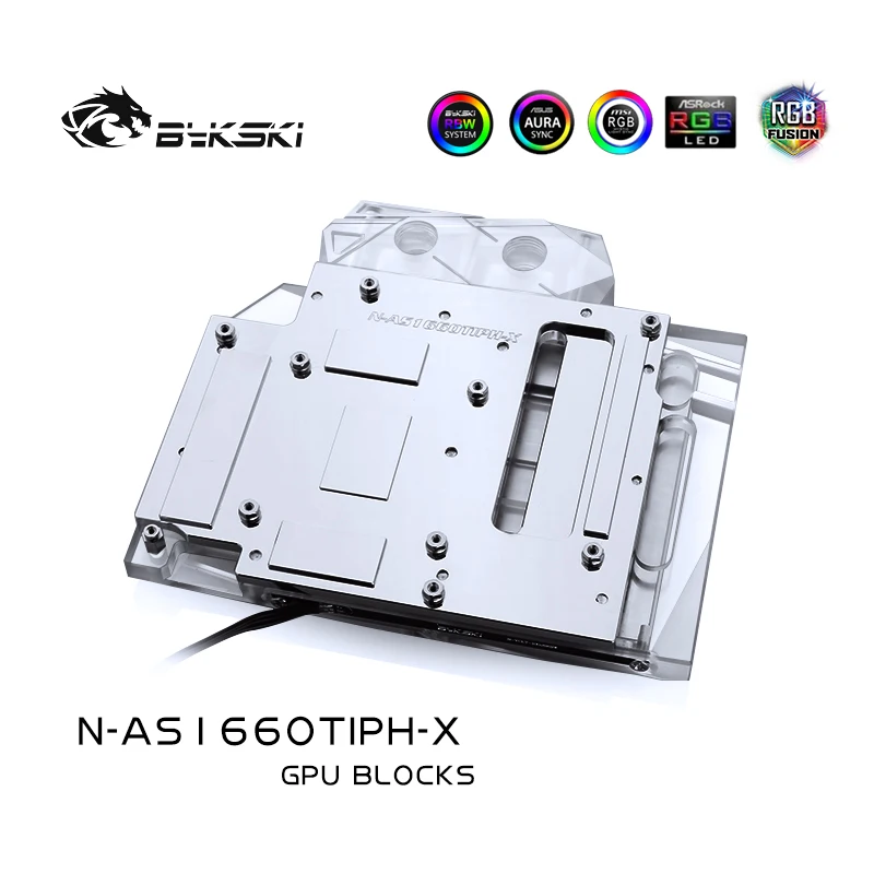 

Bykski N-AS1660TIPH-X PC water cooling Radiator GPU cooler video Graphics Card Water Block for ASUS TUF DUAL PH GTX1660Ti O6G