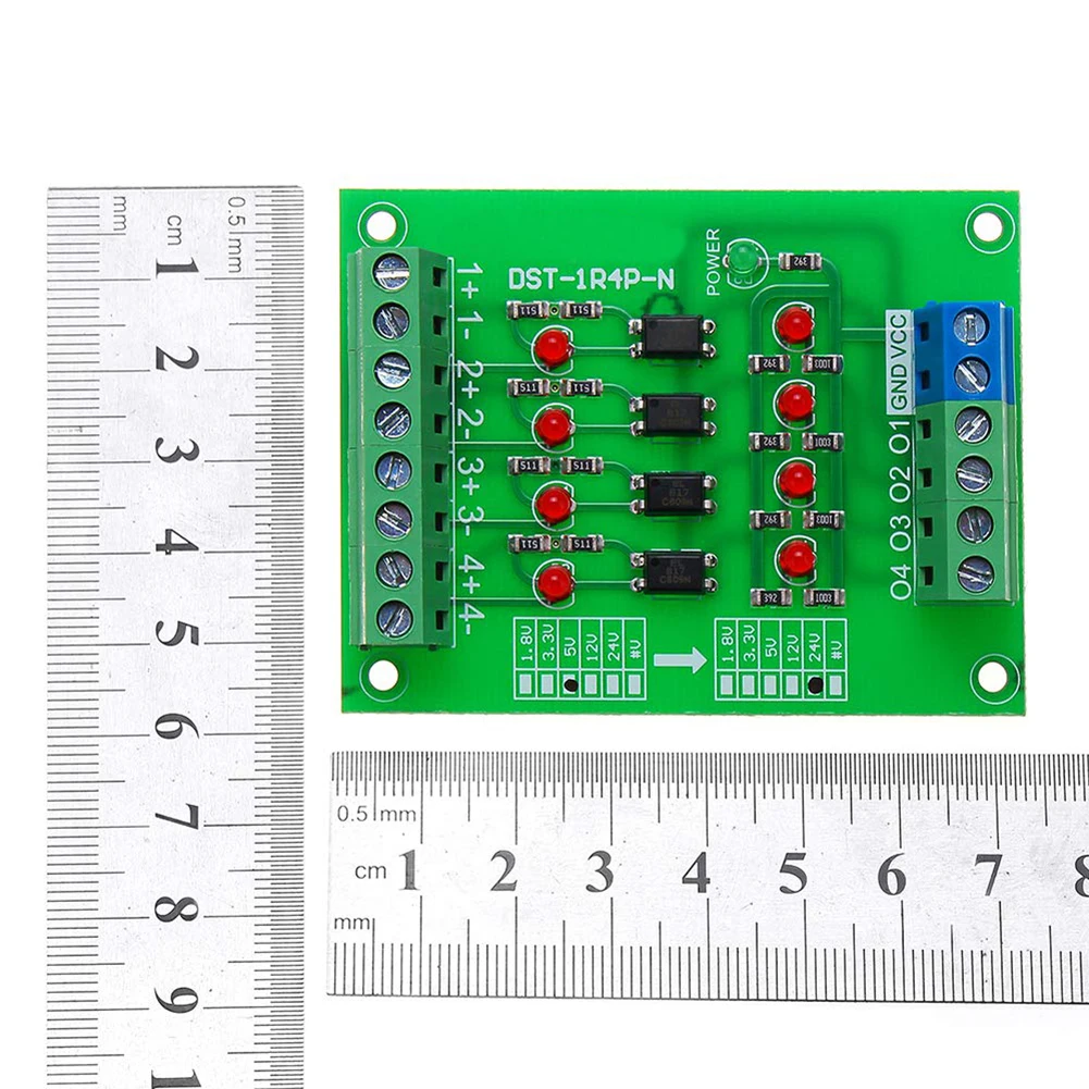Плата преобразователя 5 В в 24 4 канальная оптопара изоляционная плата