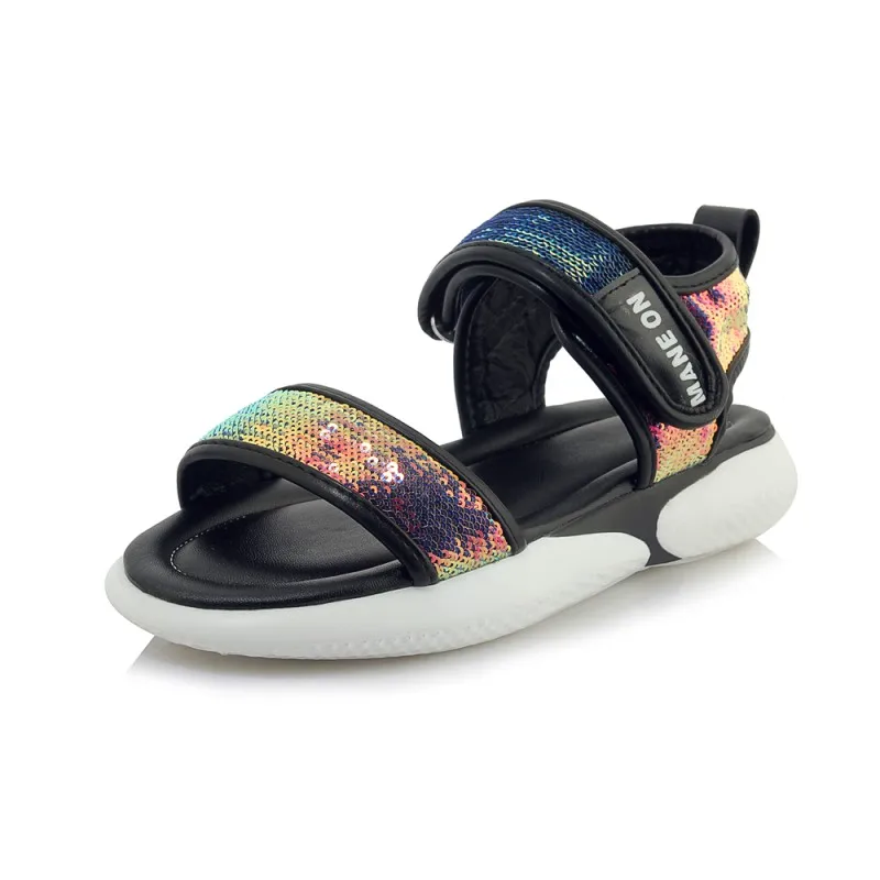 Большой Размеры Летние сандалии на плоской подошве женская обувь не сужающемся