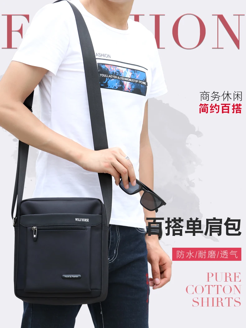 

Multifunctional Shoulder Bags Men Streetwear Messenger Crossbody Bag Men Vintage Fashion Sling Bolso Hombre Men Bags AE50MB