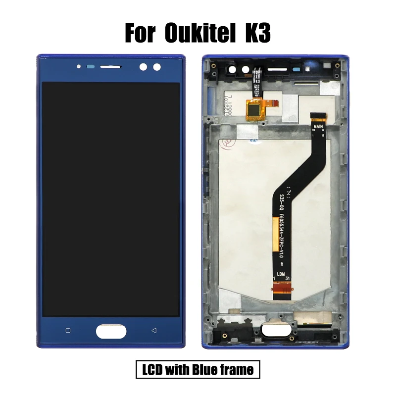 BingYeNing 5," для Oukitel K3, ЖК-дисплей и сенсорный экран, дигитайзер с рамкой, экран, аксессуары для телефонов, инструменты для замены в сборе