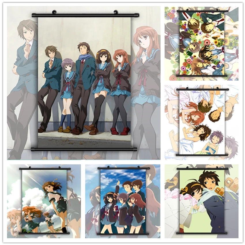 Меланхоли Харухи зузузумия HD печать настенный постер Свиток | Дом и сад