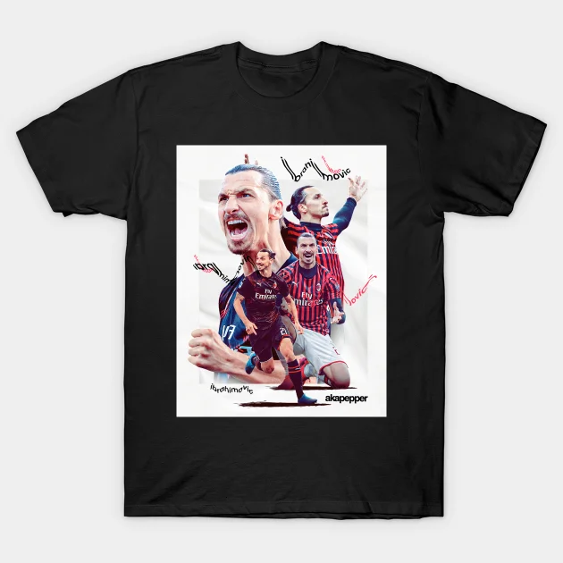 

2021 Men/Women's Summer Black Street Fashion Hip Hop Zlatan Ibrahimović Poster T-shirt Cotton Tees Short Sleeve Tops