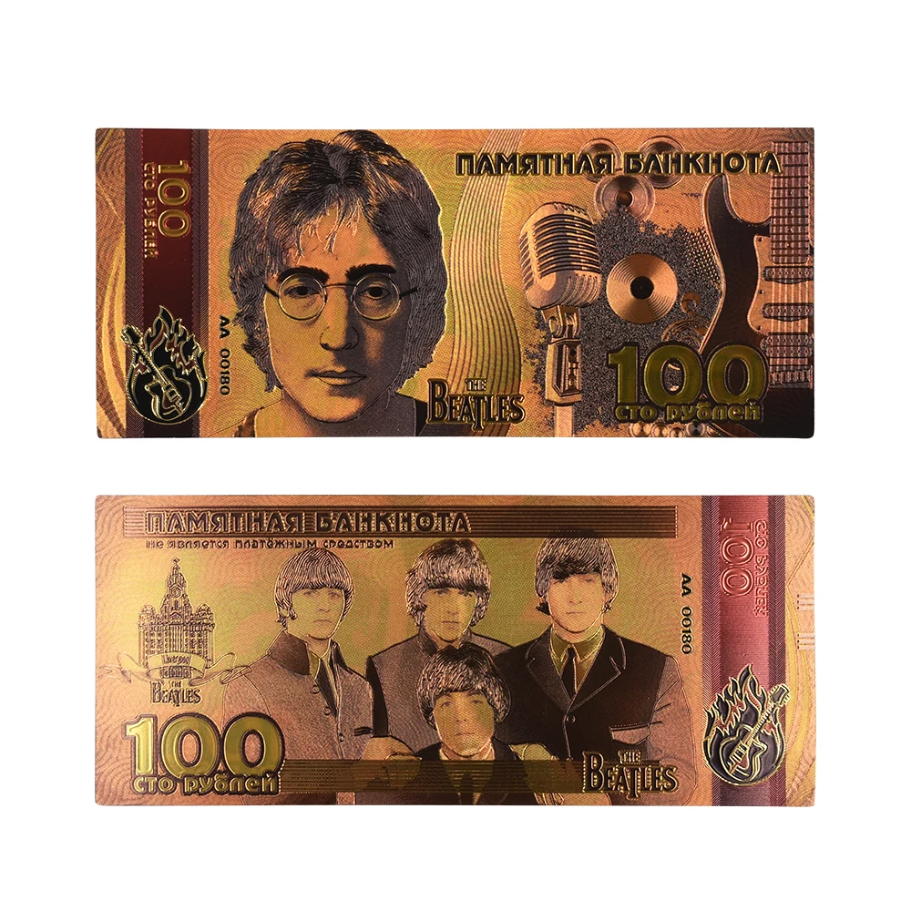 Памятная Золотая банкнота 100 долларов фольга бумажные банкноты Поддельные