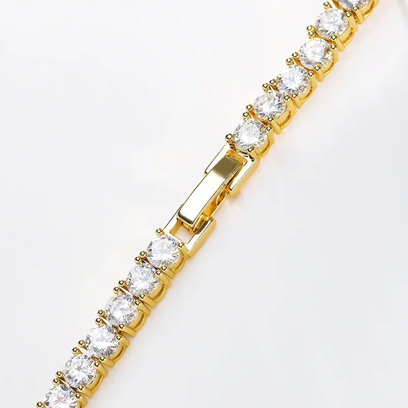 

Ice Chain Cubic Zirconia Tennis Bracelet Simple Casual Charm Fashion Men's Bracelet Jewelry Hip Hop Accessories Women's Bracelet