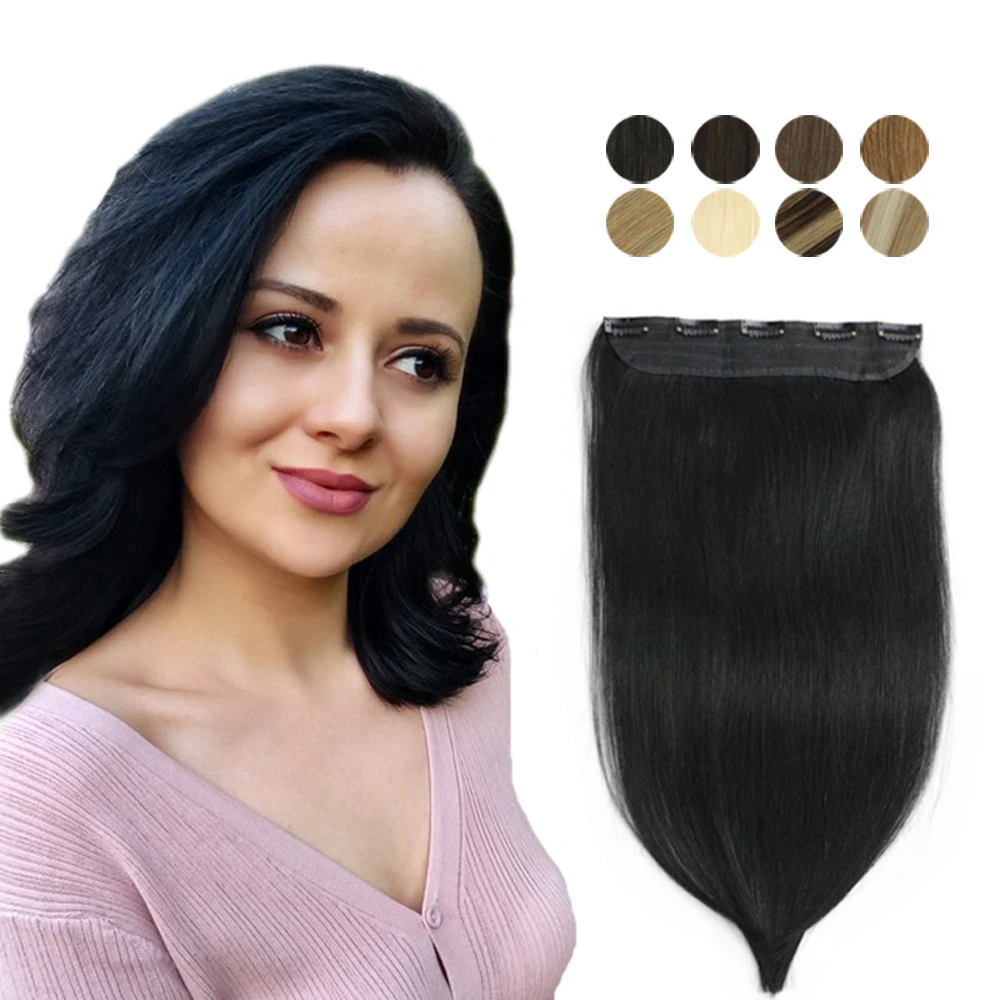 Isheeny 14 &quot1 шт. бразильские заколки для волос 5 зажимов Remy прямые человеческие