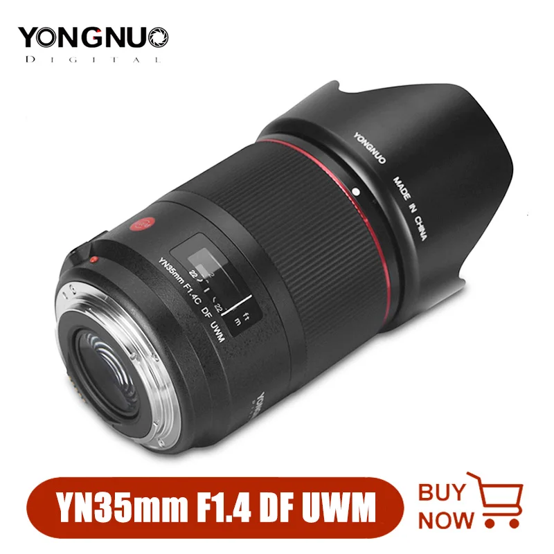 

Объектив YONGNUO YN 35 мм 35 мм F1.4 DF UWM, фиксированный объектив с автофокусом для Canon 6D 5D MARK IV 70D 200D 6D MARK II T6 1300D 200D 70D 7D G7X