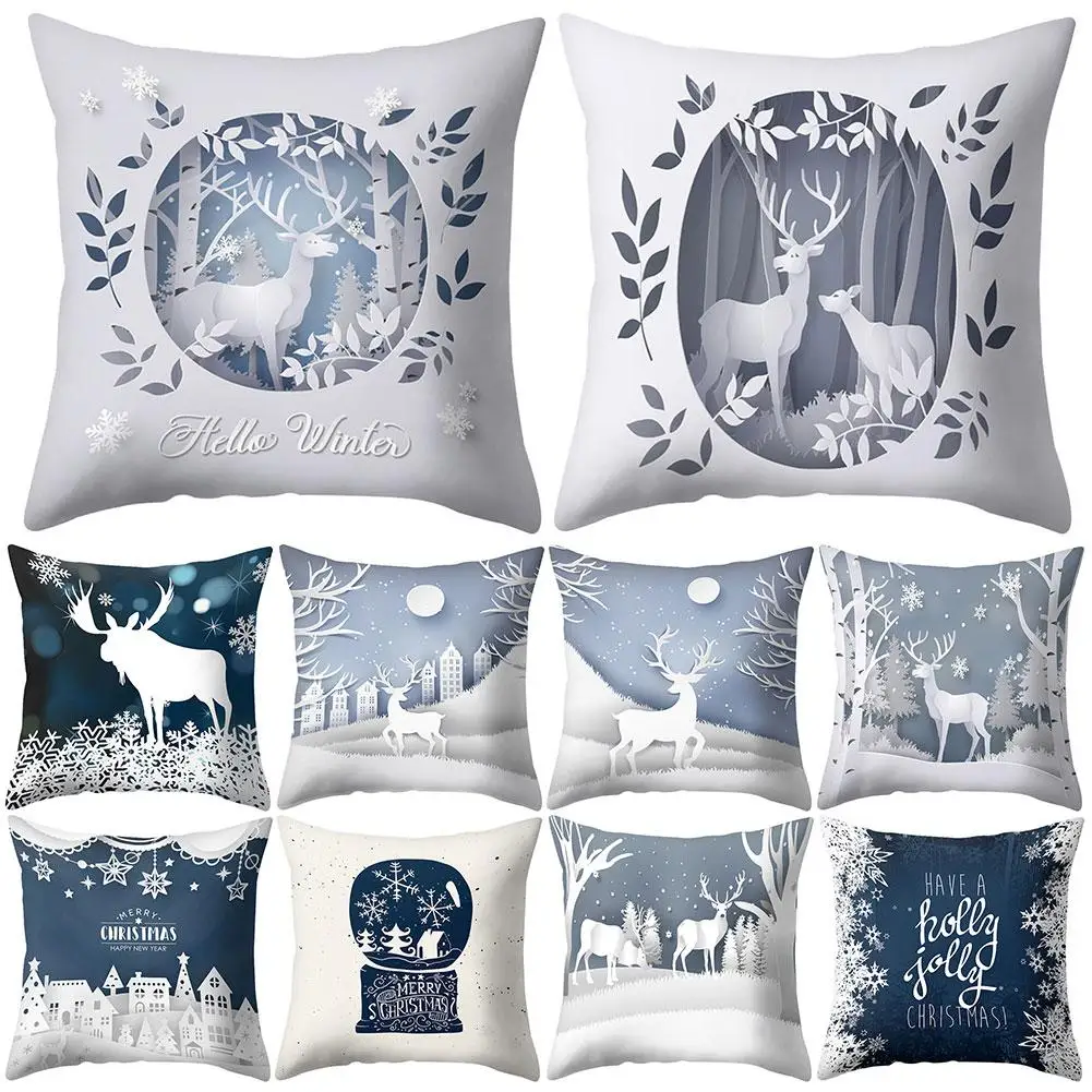 

Snowflake Tree Cushion Cover Christmas Decorations For Home Merry Christmas Ornament Gift 2020 Xmas Decors Happy New Year 2021