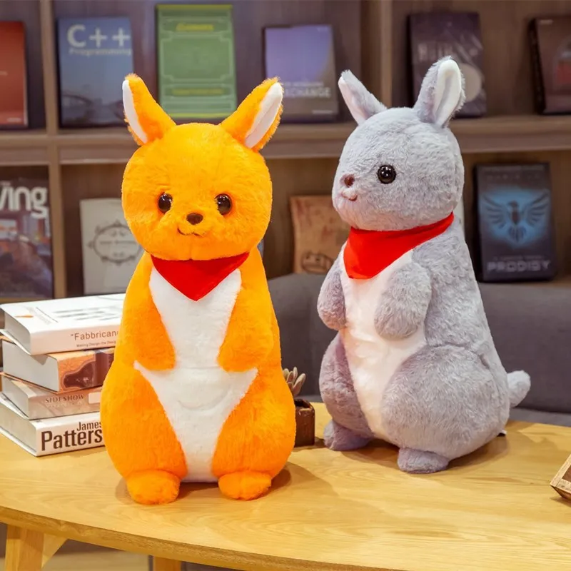 

2 Styles Creative Simulation Kangaroo Plush Toy Stuffed Doll Birthday Activity Gifts Large Sleep Pillow Sofa Decoration Hot 2021