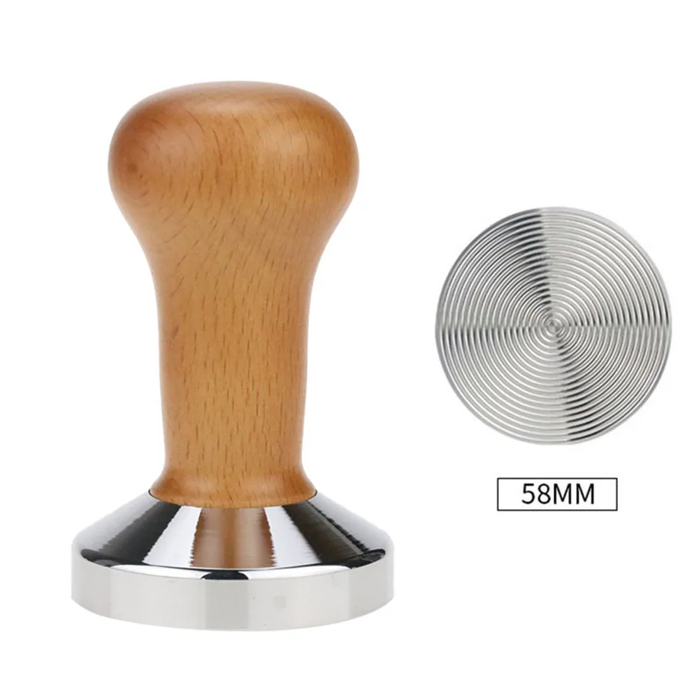 51 мм 58 кофейная трамбовочная нить с деревянной ручкой молоток для порошка