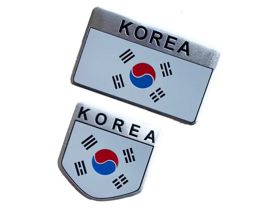 

Set South Korea Flag Emblem Badge Motorcycle Fairing Decals Stickers for Auto Doors Windows Trunks Car Accessories