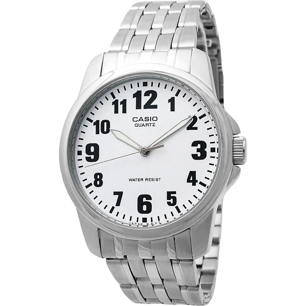 Casio MTP 1260PD 7B классические мужские часы круглой формы на стальном