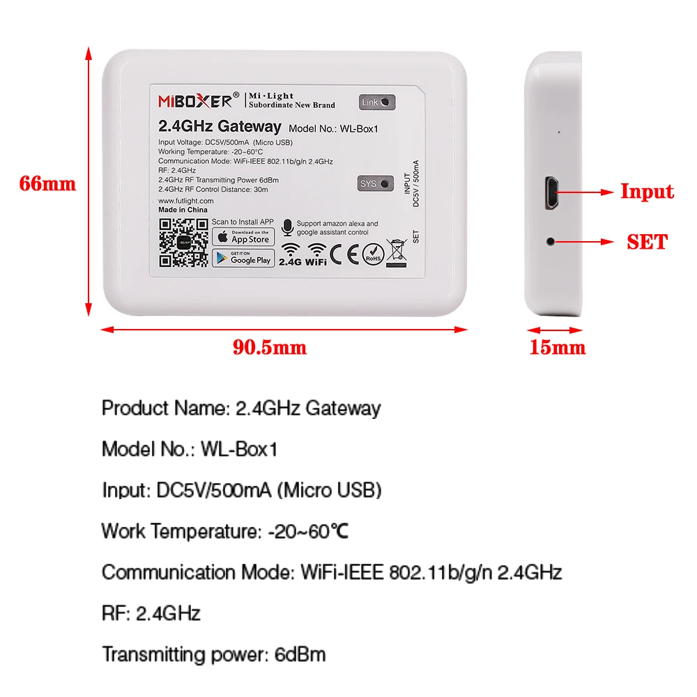 Светодиодный контроллер Milight RGBCCT FUT039 + FUT092 2 4G беспроводной 4-зонный сенсорный