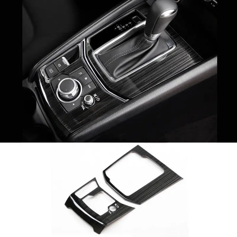 Черная титановая Внутренняя Шестерня сдвижная рамка Накладка для Mazda CX-5/CX5 2017 2018 |