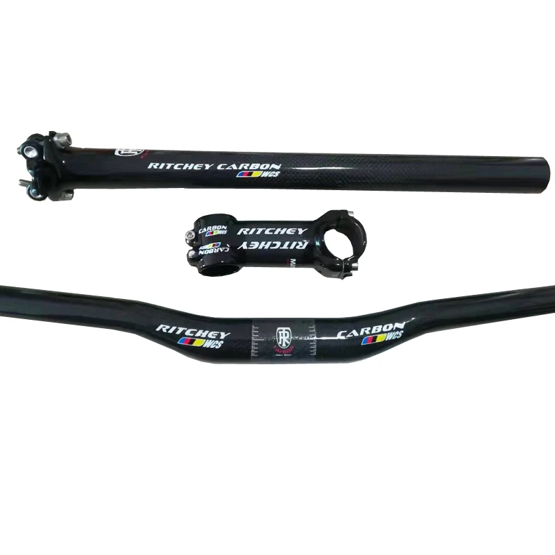 Горячая без логотипа углеродное волокно MTB части велосипеда набор